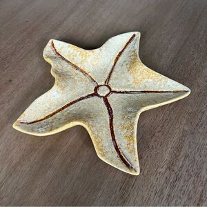1948 Starfish MCM Vintage ceramic dish /tray gold/tan tones no chips